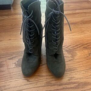 Ellery Dark Green Heeled Boots